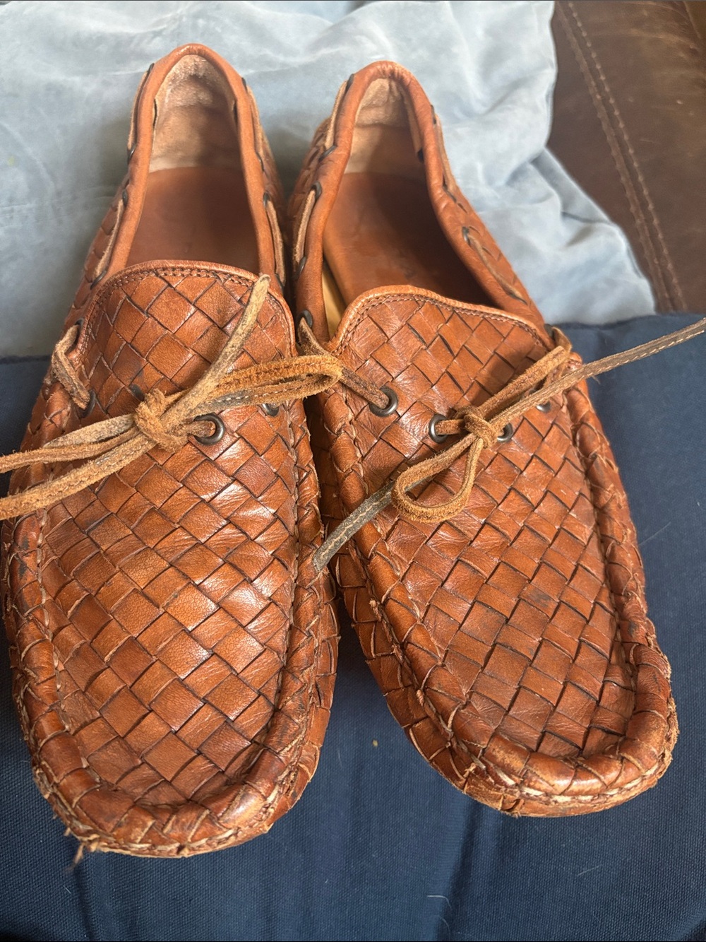 Men's Woven Leather Trask Rodrick Moccasin size 11